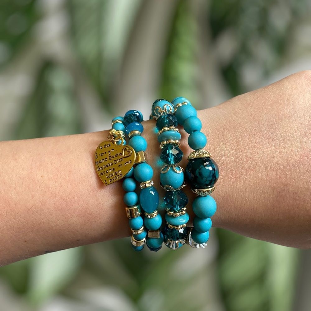 Beaded Bracelet Set (The Tiffany Set)